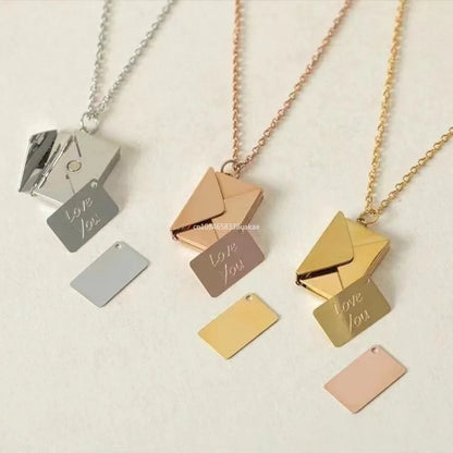 Envelope Pendant Necklace – Hidden Love Letter Locket