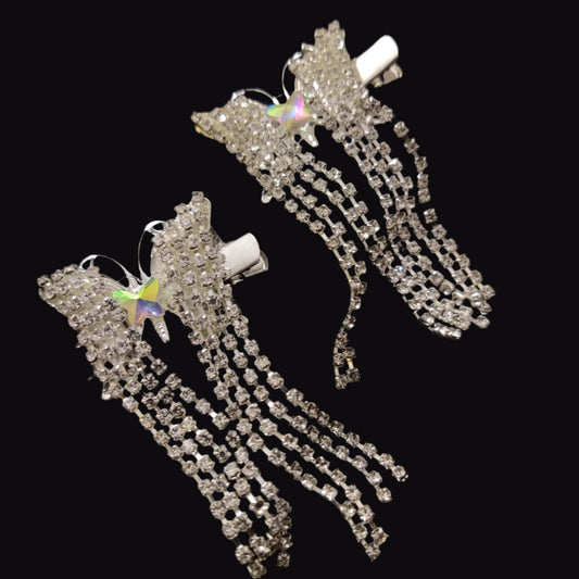 Hair Clips – Sparkling Butterfly Design