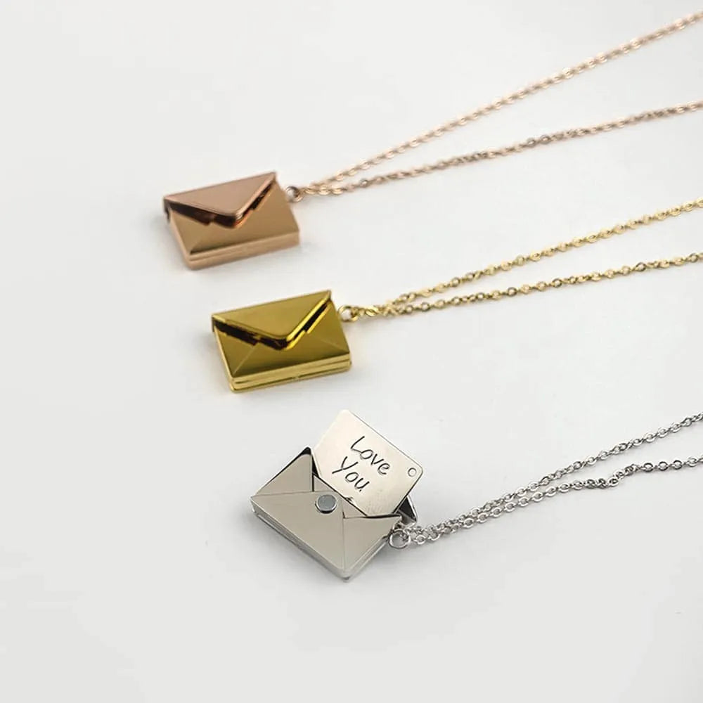 Envelope Pendant Necklace – Hidden Love Letter Locket